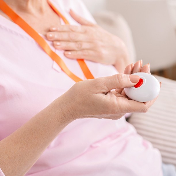 medical alert button given to elderly